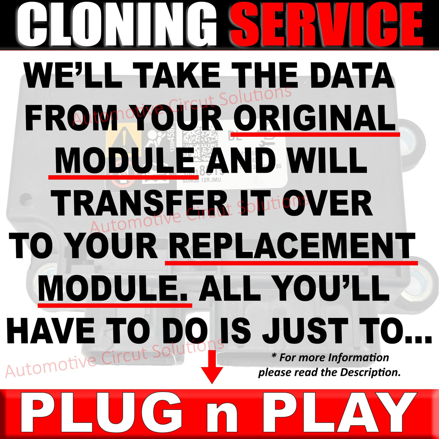 1999-2004 Volvo CEM Cloning Service (DATA Transfer) ECU Repair Service Automotive Circuit Solutions 