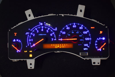 04-10 Infiniti QX56 Nissan Armada Instrument Cluster Speedometer Repair Service Cluster Repair Service Automotive Circuit Solutions Blue LEDs 