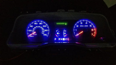 06-11 Lincoln Town Car Speedometer Cluster Odometer Display Repair Service Cluster Repair Service Automotive Circuit Solutions Rebuild Blue 