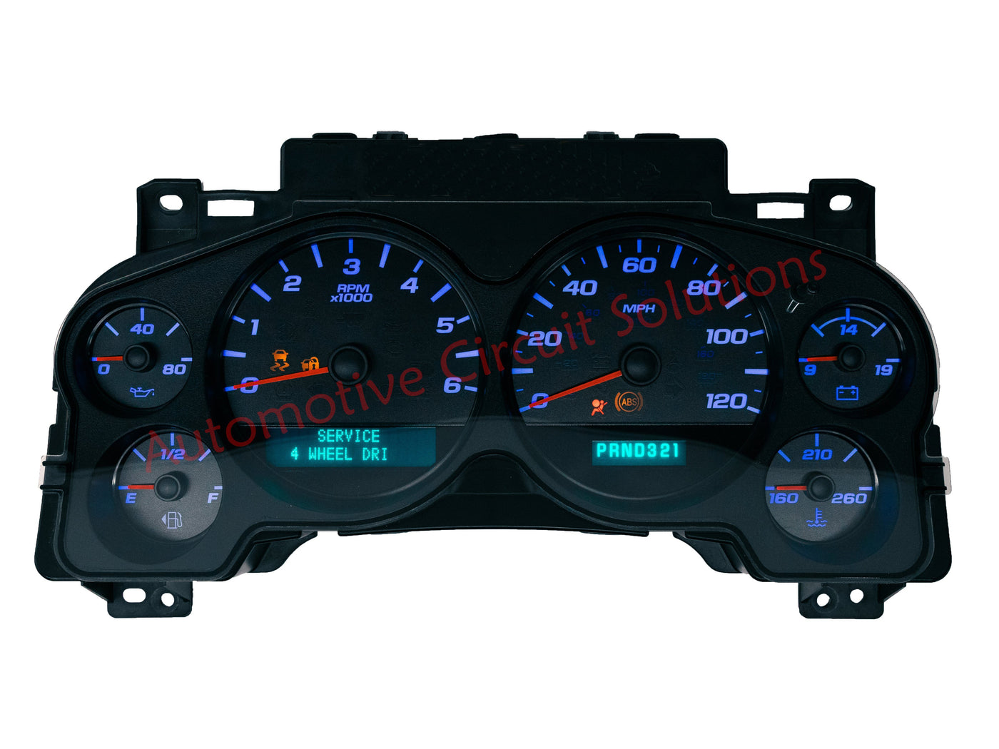 07+ Chevrolet Silverado Tahoe Avalanche Speedometer Cluster Display Repair Cluster Repair Service Automotive Circuit Solutions Display Repair Only Blue LEDs 