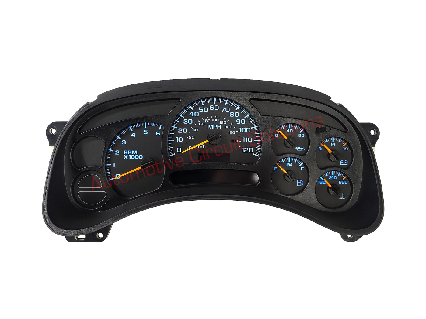 2003-2007 Chevy Silverado Avalanche Suburban Tahoe Instrument Gauge Cluster Repair Service Cluster Repair Service Automotive Circuit Solutions Baby Blue 