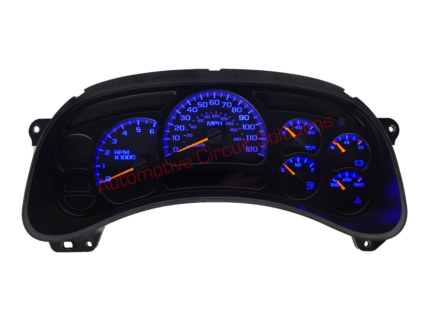 2003-2007 Chevy Silverado Avalanche Suburban Tahoe Instrument Gauge Cluster Repair Service Cluster Repair Service Automotive Circuit Solutions Blue LEDs 