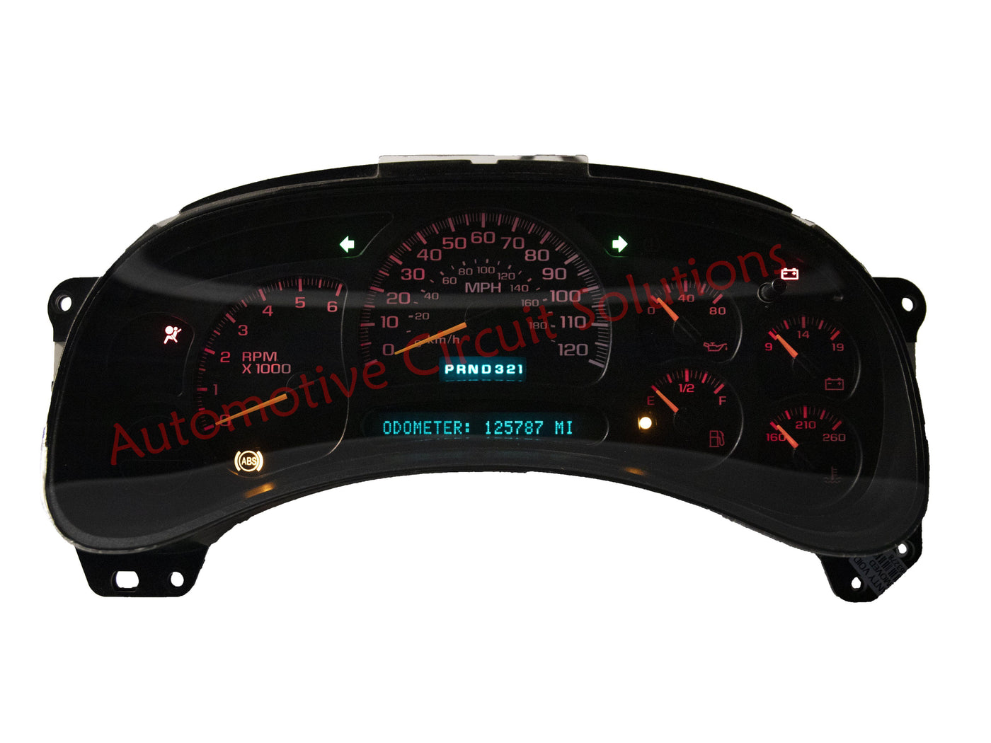 2003-2007 Chevy Silverado Avalanche Suburban Tahoe Instrument Gauge Cluster Repair Service Cluster Repair Service Automotive Circuit Solutions Red LEDs 
