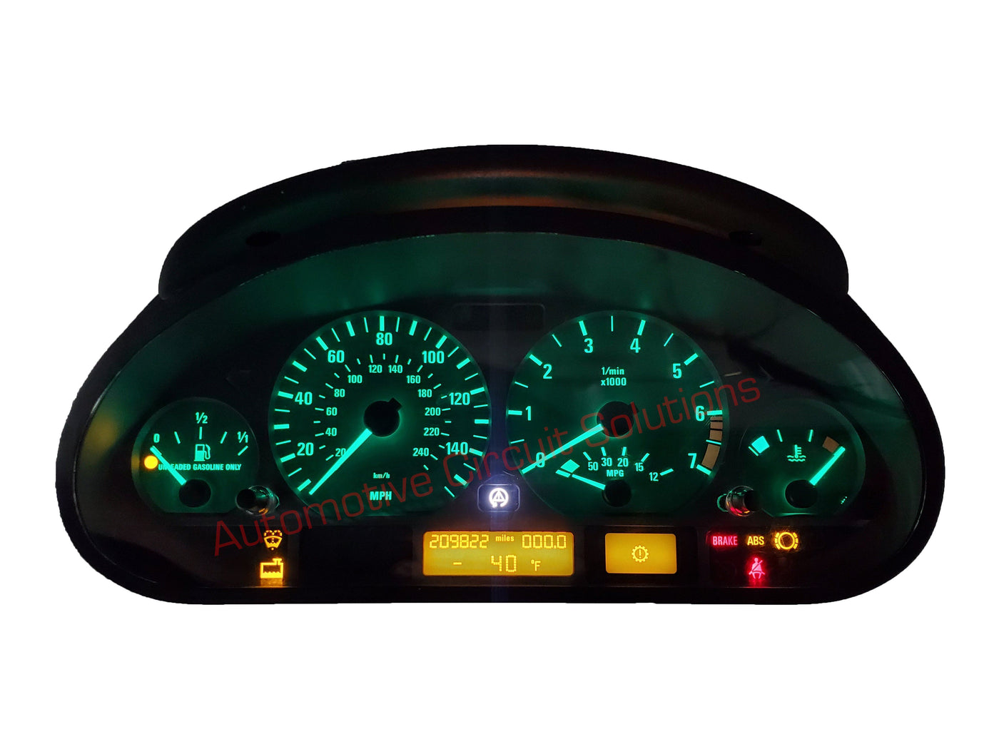 BMW E46 Instrument Gauge Cluster Repair Service Cluster Repair Service Automotive Circuit Solutions Green 