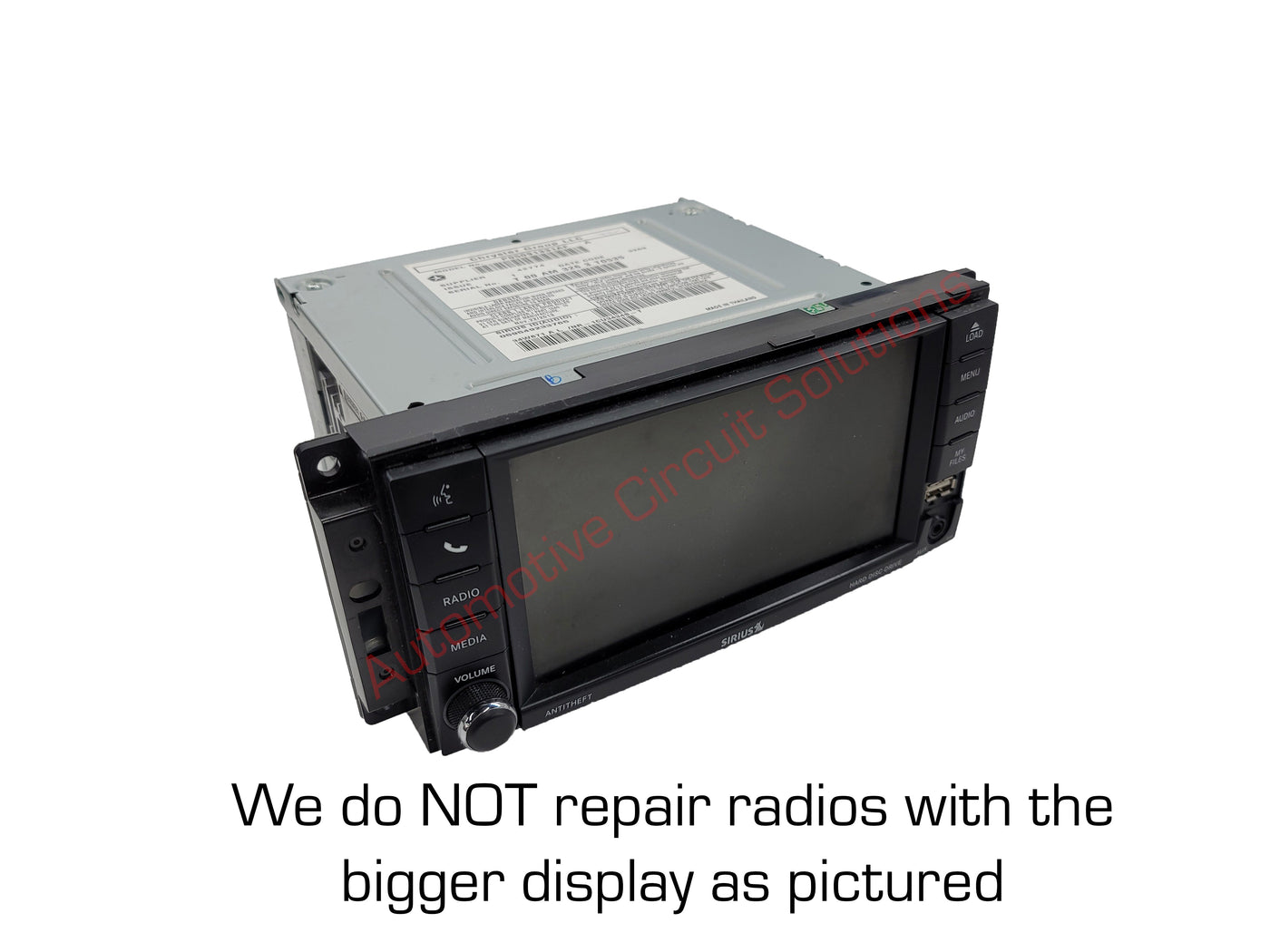 Jeep, Dodge, Chrysler Radio Mail-in Repair Service Radio Repair Automotive Circuit Solutions 